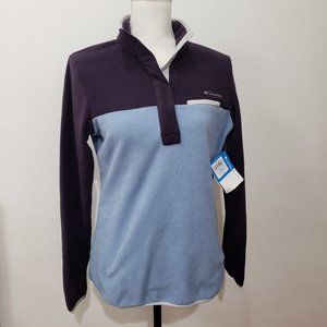 New Columbia Women's Mountain Side Pull Over Half Zip Small Blue Purple